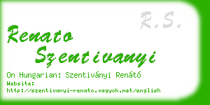 renato szentivanyi business card