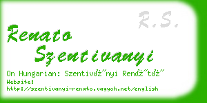renato szentivanyi business card